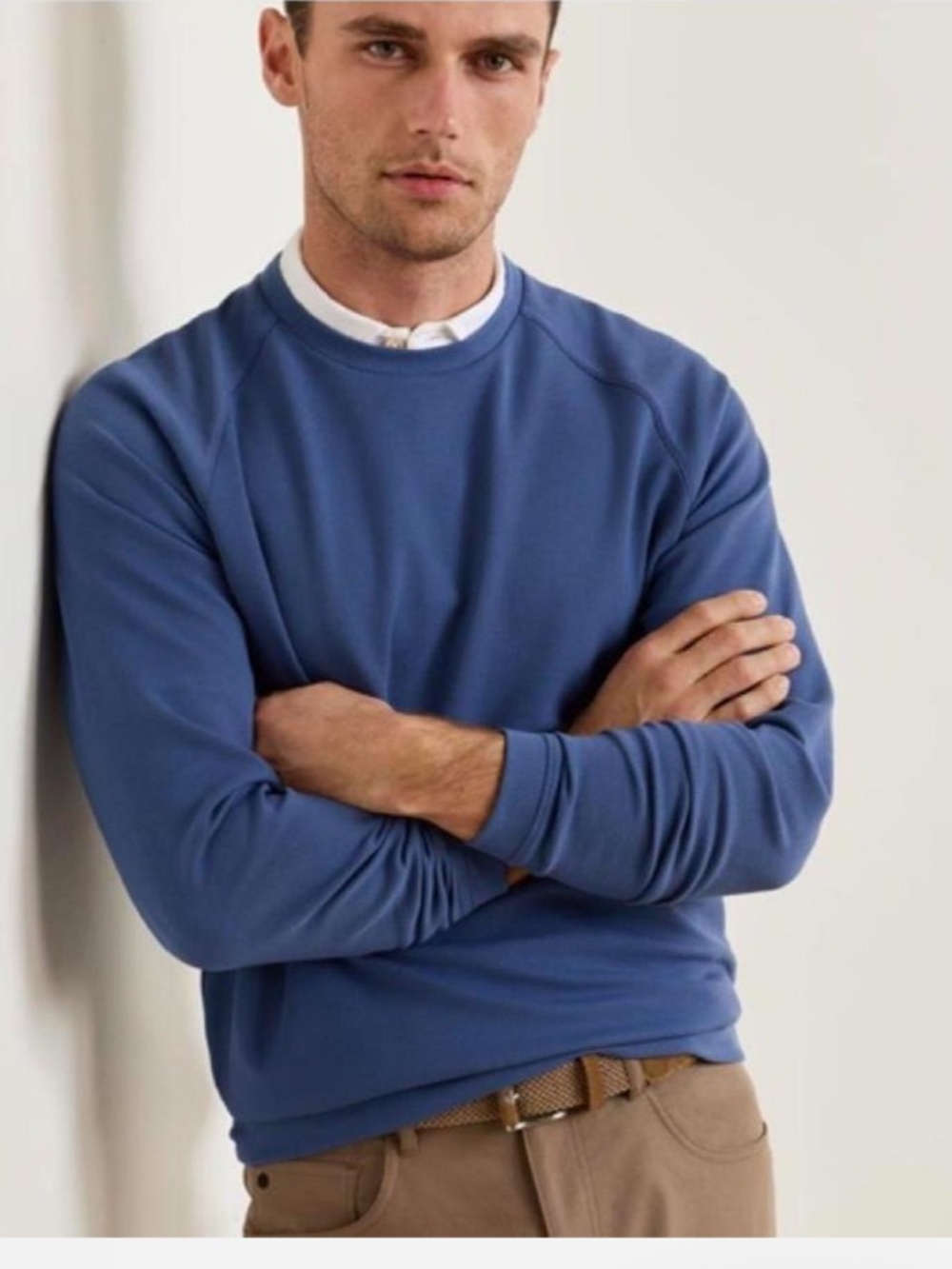 Peter Millar Crown Sport Cradle Performance Crewneck Sweatshirt XL Navy Blue